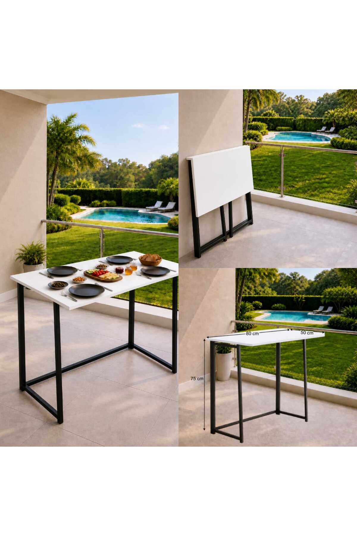 Work Foldable Desk Computer Desk Drawing Table 50x80 Cm