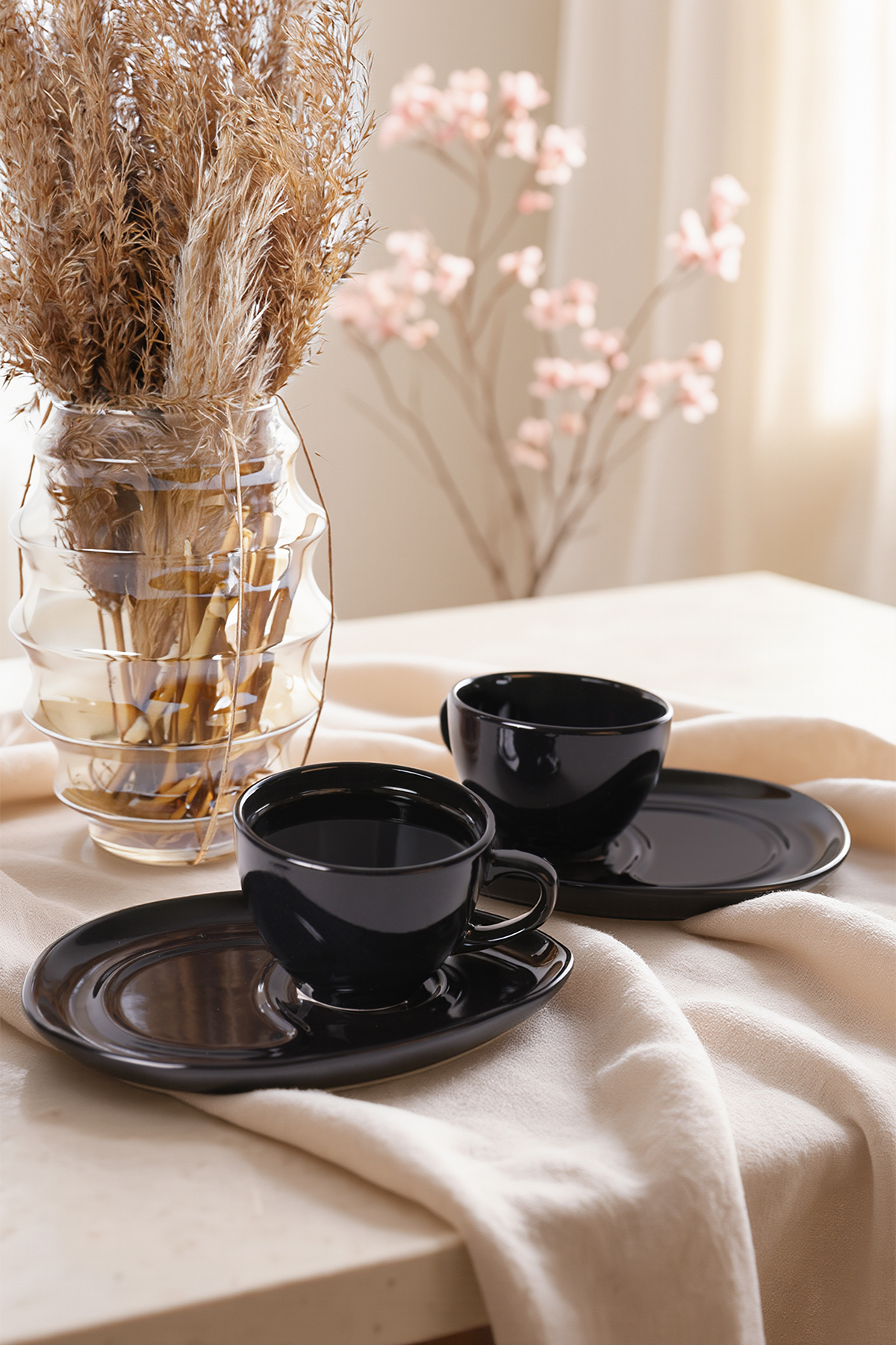 ست ارائه قهوه دملای سیاه ۴ پارچه مناسب ۲ نفر ۶۵۰