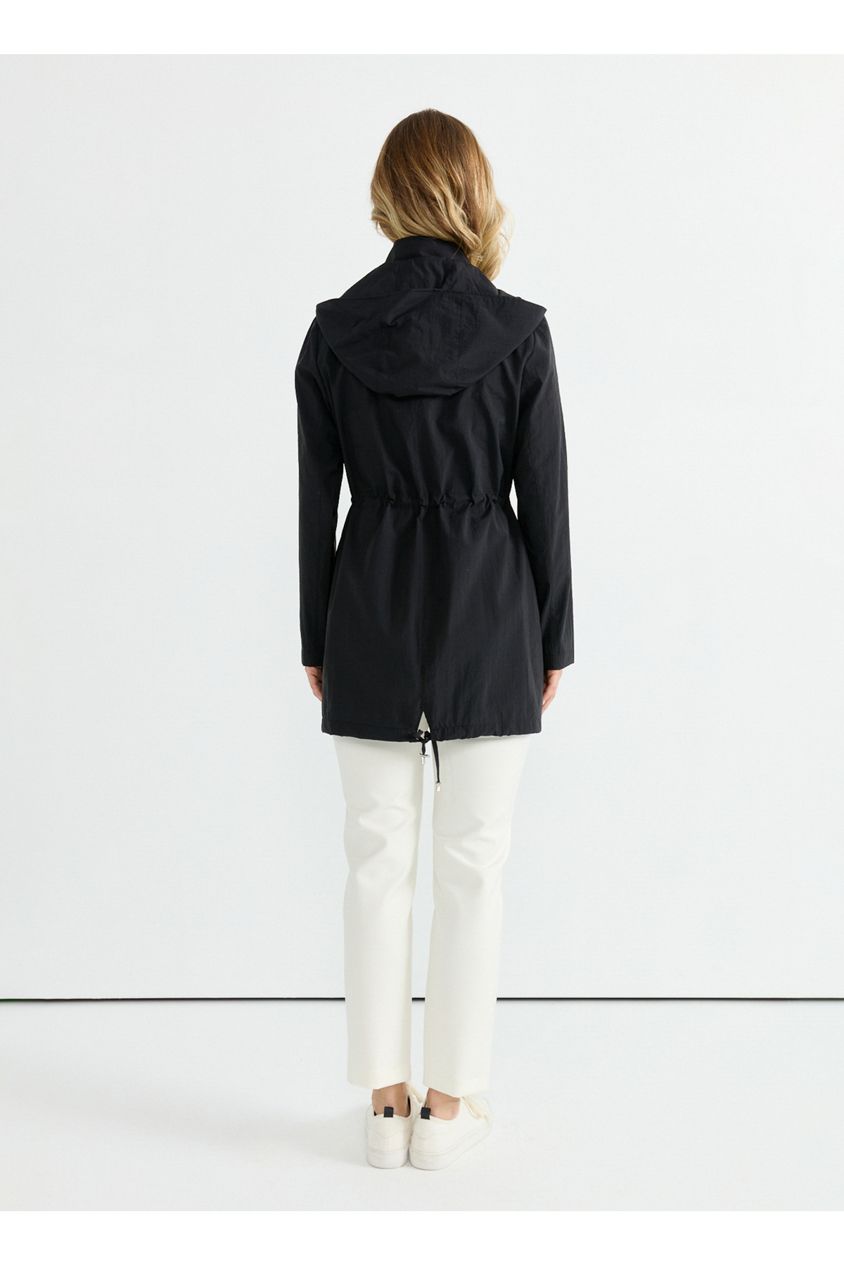 Selen Siyah Kadın Trençkot 26YSL9578 görsel 4