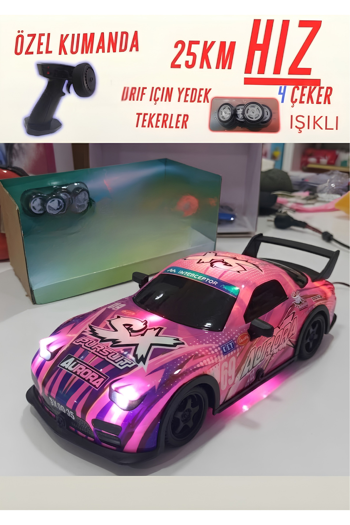 1:22 Scale 2.4Ghz Special Operated 4WD Full Function 25km Fast Drift RC Car with Light