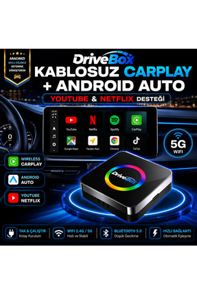 TARÇIN Yeni Nesil Araç CarPlay ve Android Auto AI Box | 4GB+64GB Android 14 |...