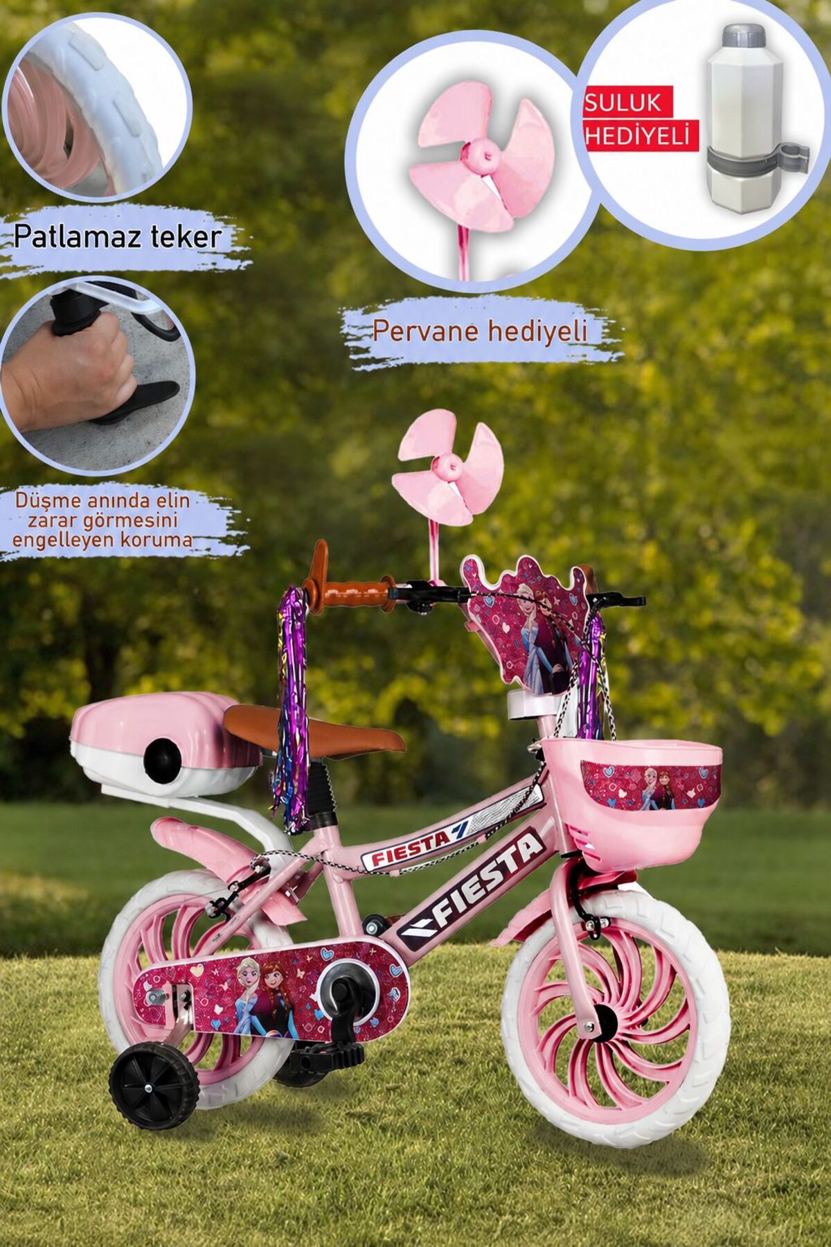 15 Rim Soft Pink Girls' Bike 2026 New Season (WATER BOWL and WINDMILL GIFT)
