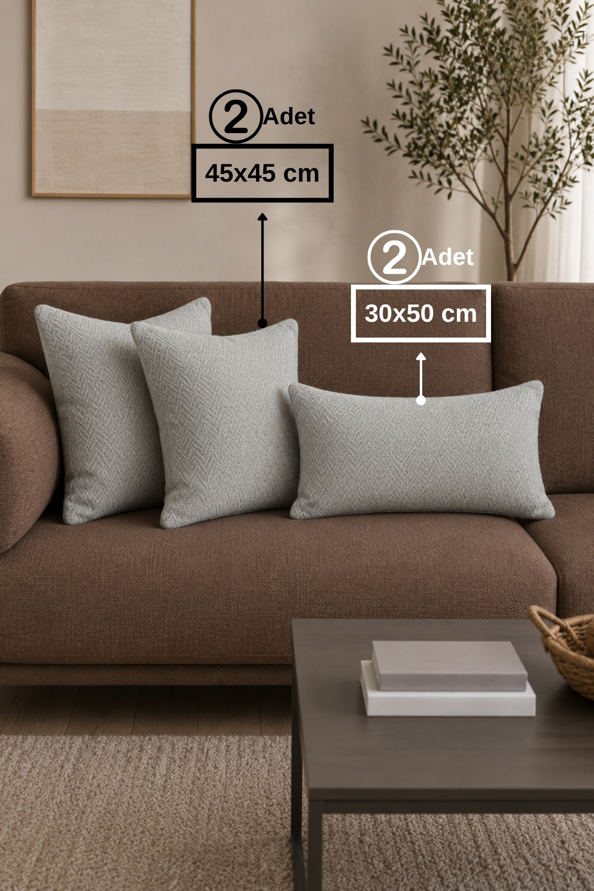 Chevron Bohemian Decorative Punch Pillow Case | Light Grey