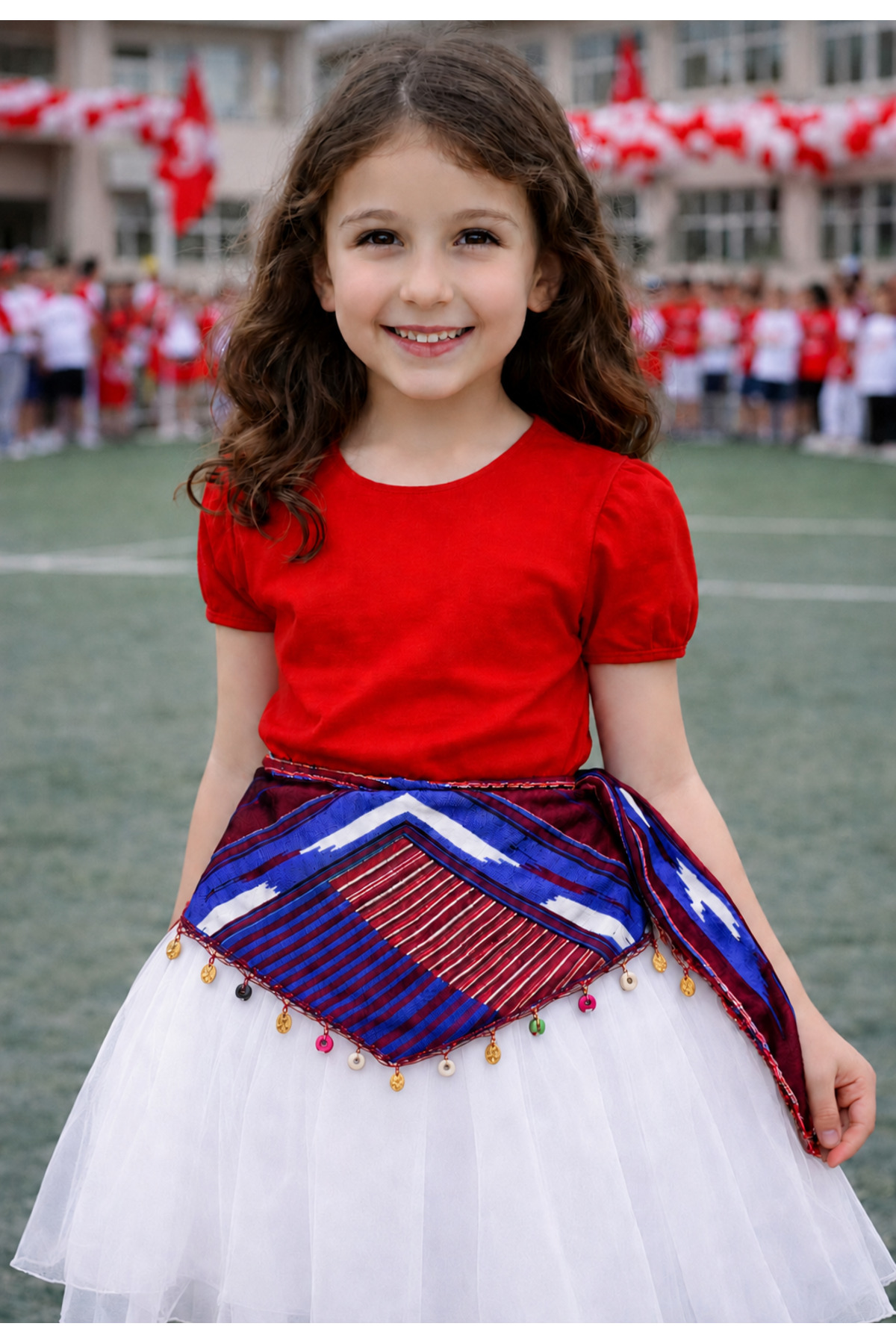 Girl Show Waistband, Triangle Writing, School Show Folklore Waistband, Girl Scarf, Kesan