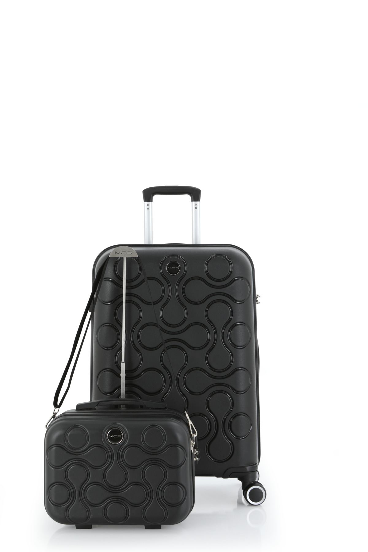 MCS Polypropylene 2-Piece Suitcase Set Medium & Makeup V376