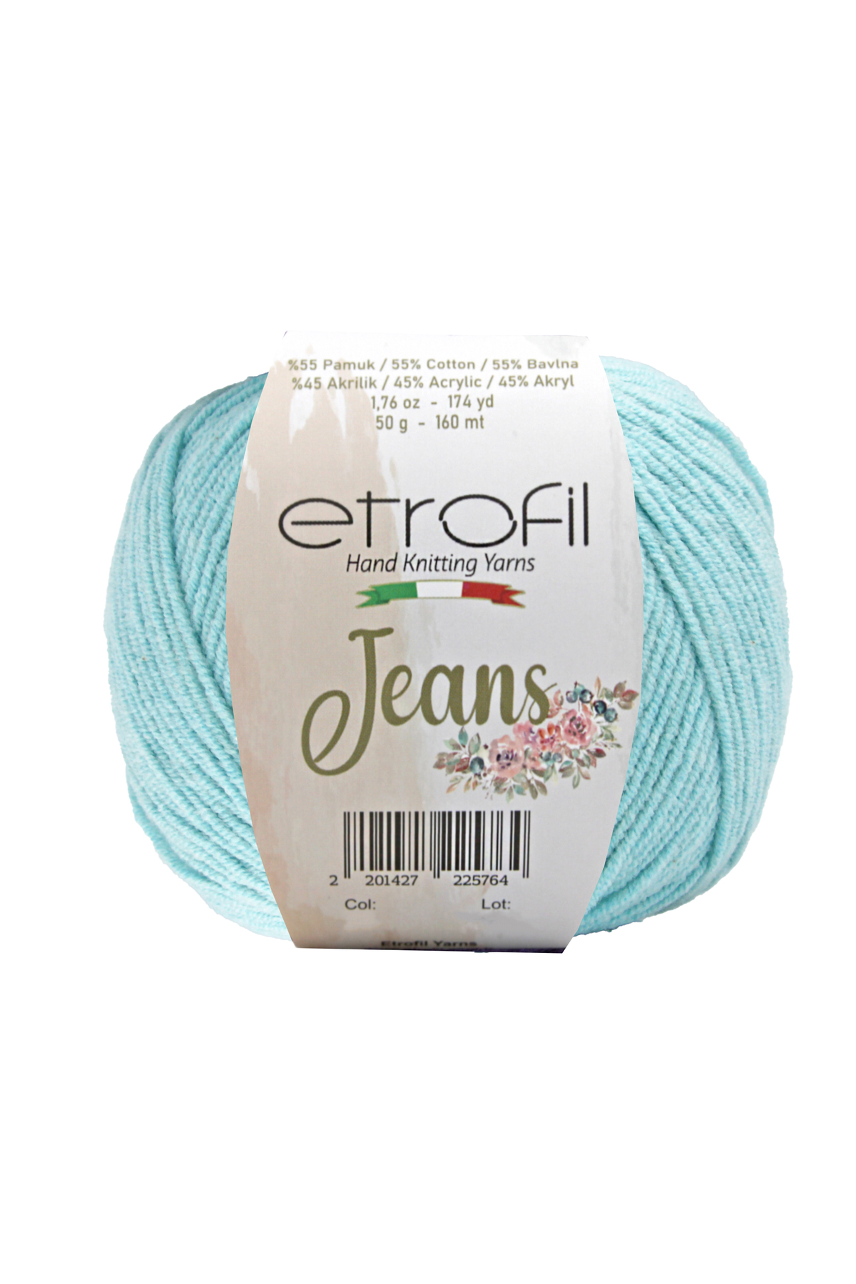 Jeans Knitting Rope Ice Blue 55% Cotton 45% Acrylic 50g 160m (052)
