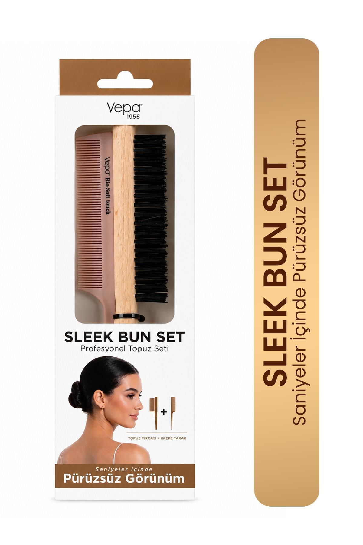 Vepa Sleek Bun Set, Profesyonel Topuz FırçasıI, Krepe Tarak — رنگارنگ S139955210001