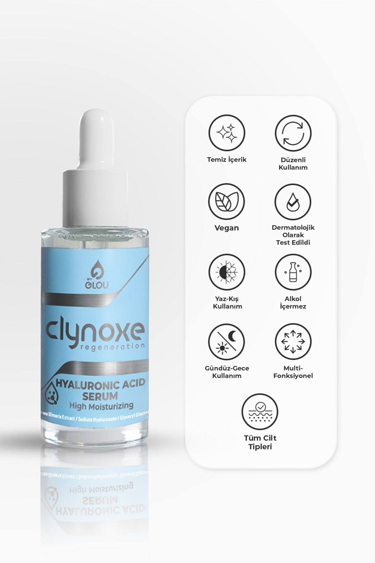 Clynoxe Hyaluronic Acid Serum, Nemlendirici Yüz Serumu 30 mL — PRA-13493079-7938 — تصویر 2 از 8