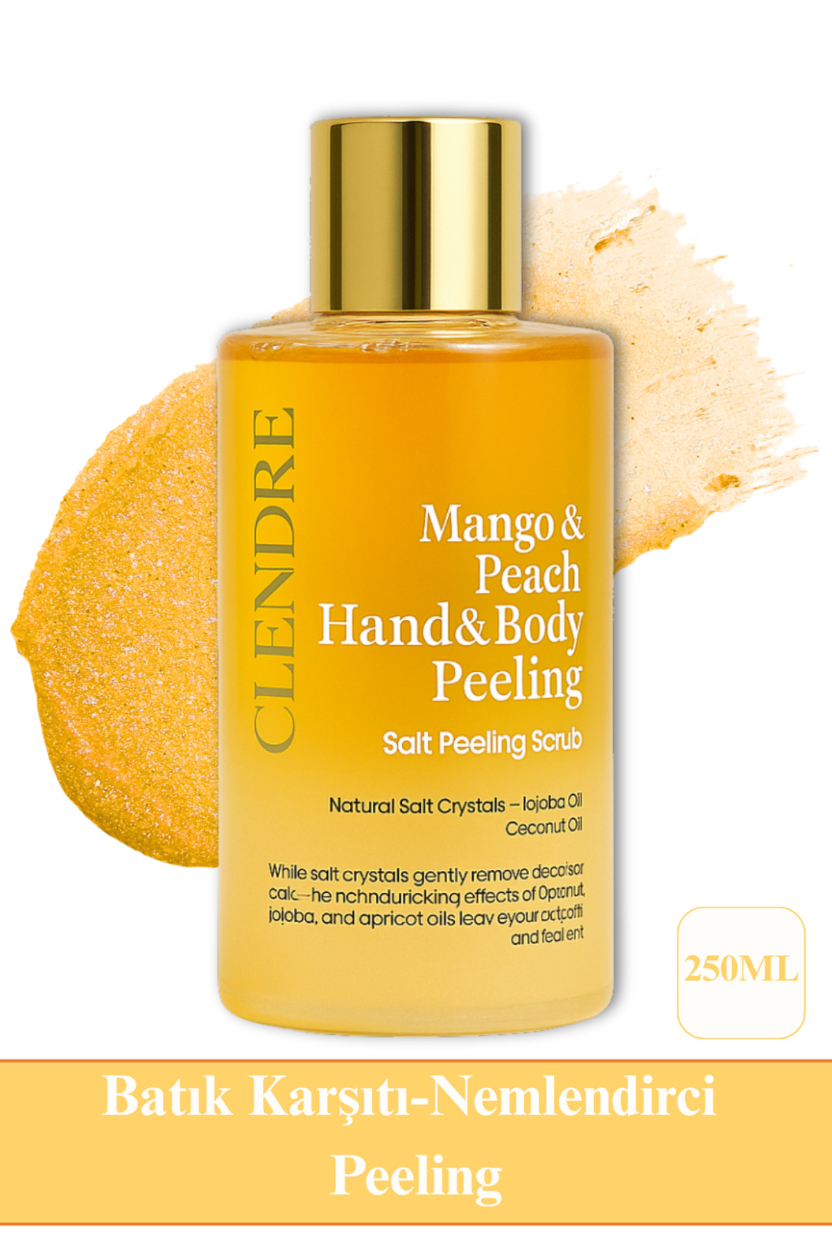 CLENDRE Mango & Şeftali Vücut Scrub – Hindistan Cevizi Yağlı, Batık Karşıtı 250ML — MangoŞeftali