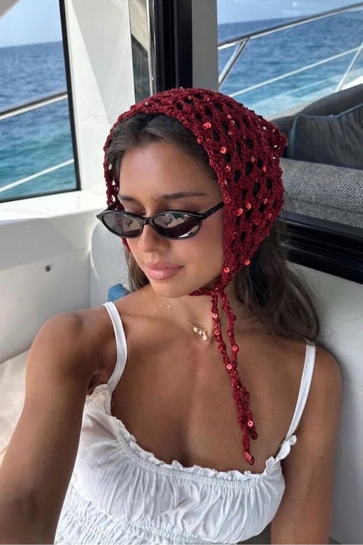 Hand Knitted Premium Drawstring Bandana