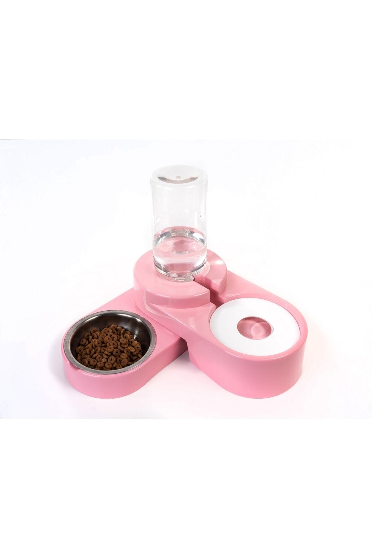 ست ظرف غذا و آب کربن استیل با مخزن قابل تنظیم برای گربه و سگ 1000ml