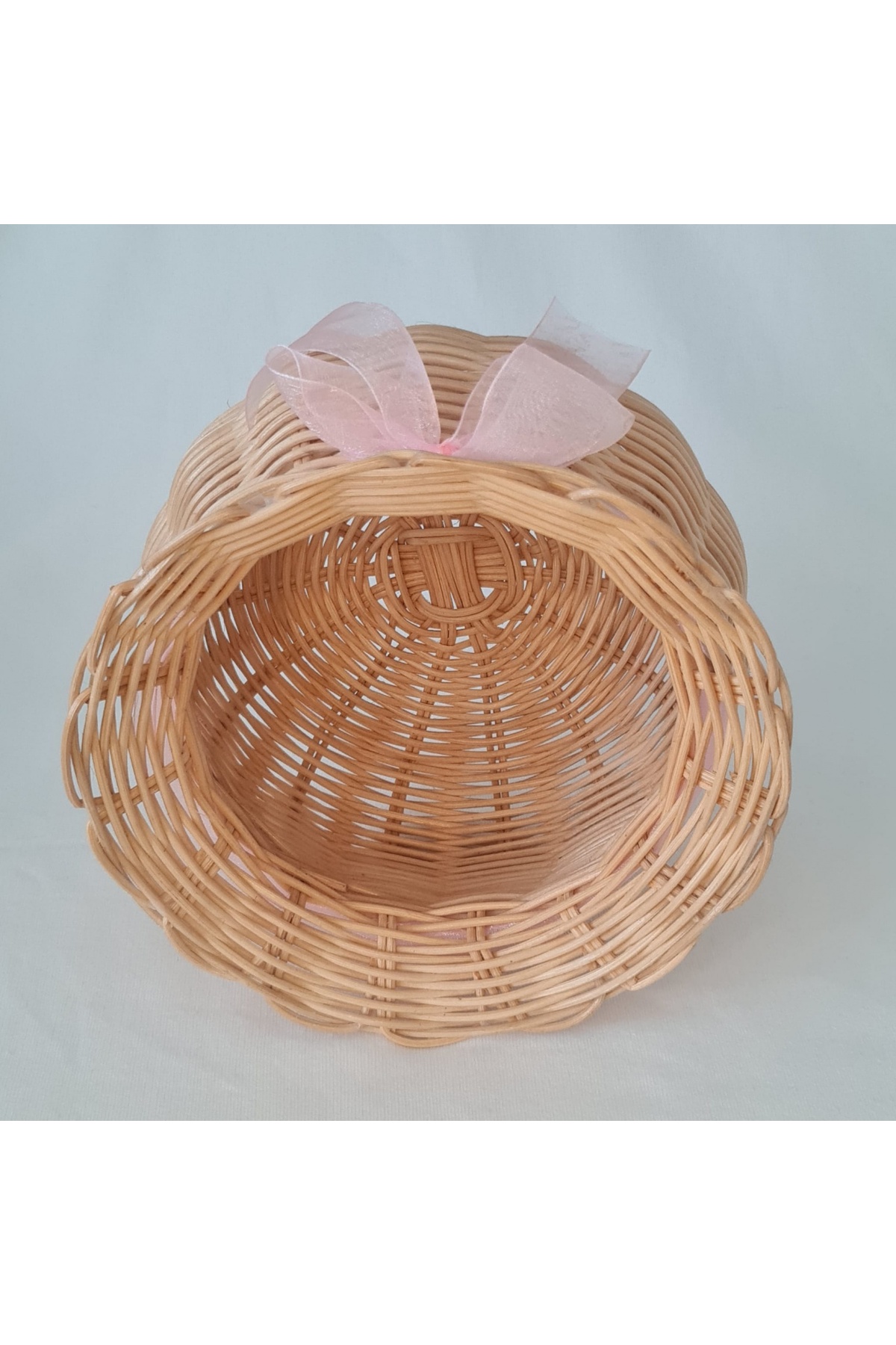 Bohem Çok Amaçlı Dekoratif Bambu Rattan Örgü 16x11 Sepet