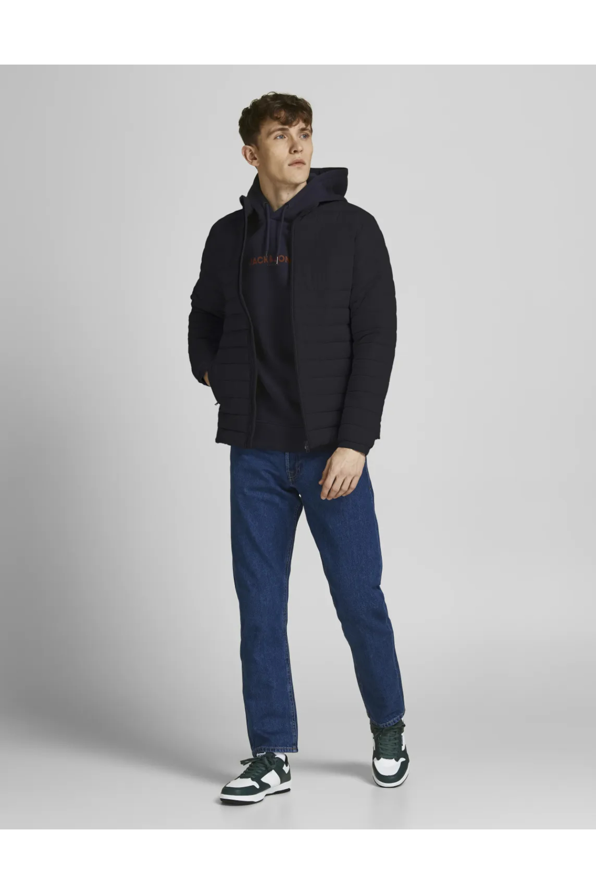 کاپشن پافر مردانه جک اند جونز مدل JJERECYCLE PUFFER COLOR مشکی کد 12211129 جک اند جونز کاپشن Jack & Jones