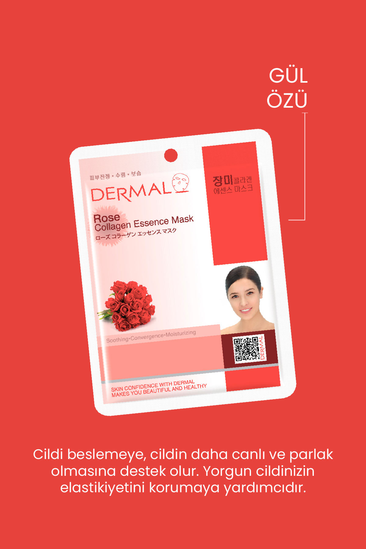 Nemlendirici ve Pürüzsüzleştirici Gül Özlü Kolajen Maske 23gr — COSMOPERA/2021/0025 — تصویر 5 از 8