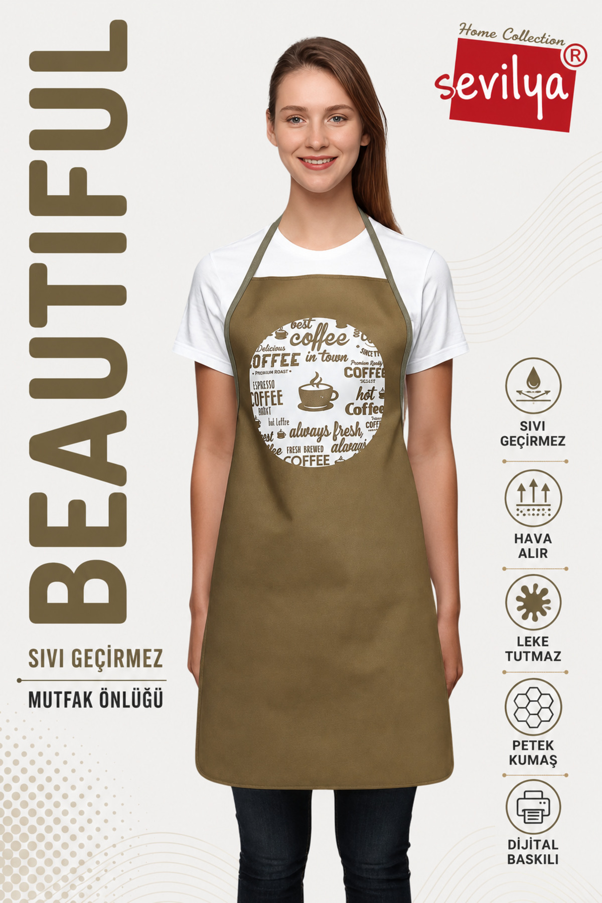 Beautiful Liquid-Proof Waterproof Kitchen Apron