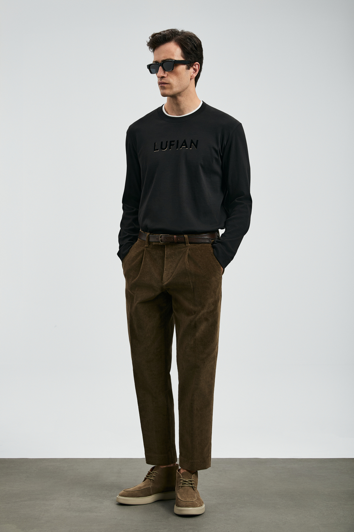 Lufian 112020057 Sara Erkek Sweatshirt SİYAH görsel 3