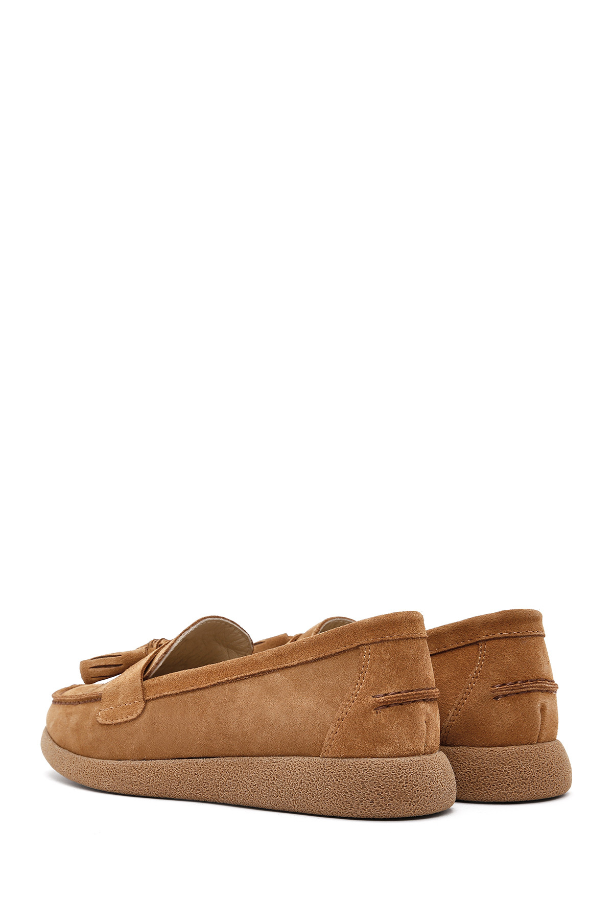 Derimod Kadın Taba Süet Deri Ayakkabı, Konfor Loafer 26PFD150510 görsel 6