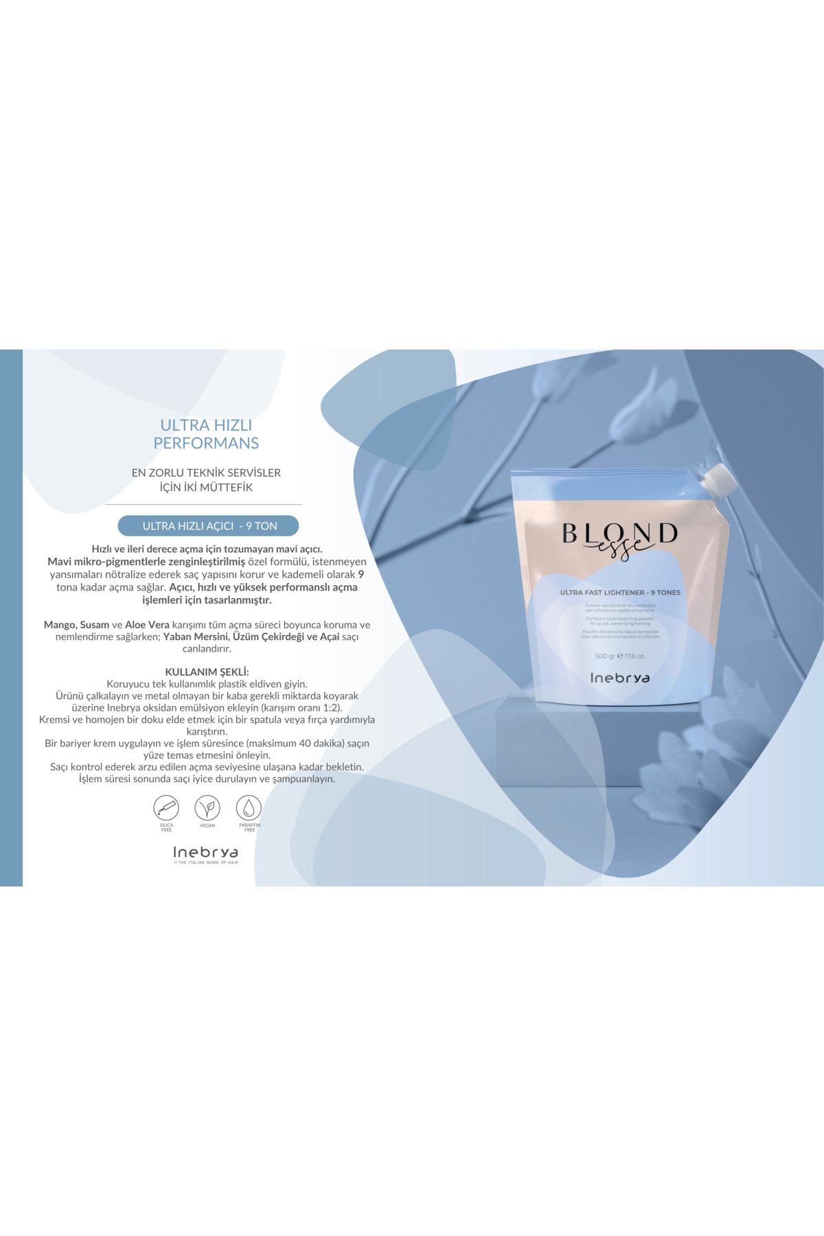 روشن کننده مو Blondesse 9+، 500 گرم - 9 تُن قدرت روشن کنندگی — 8008277261508 — تصویر 3 از 7