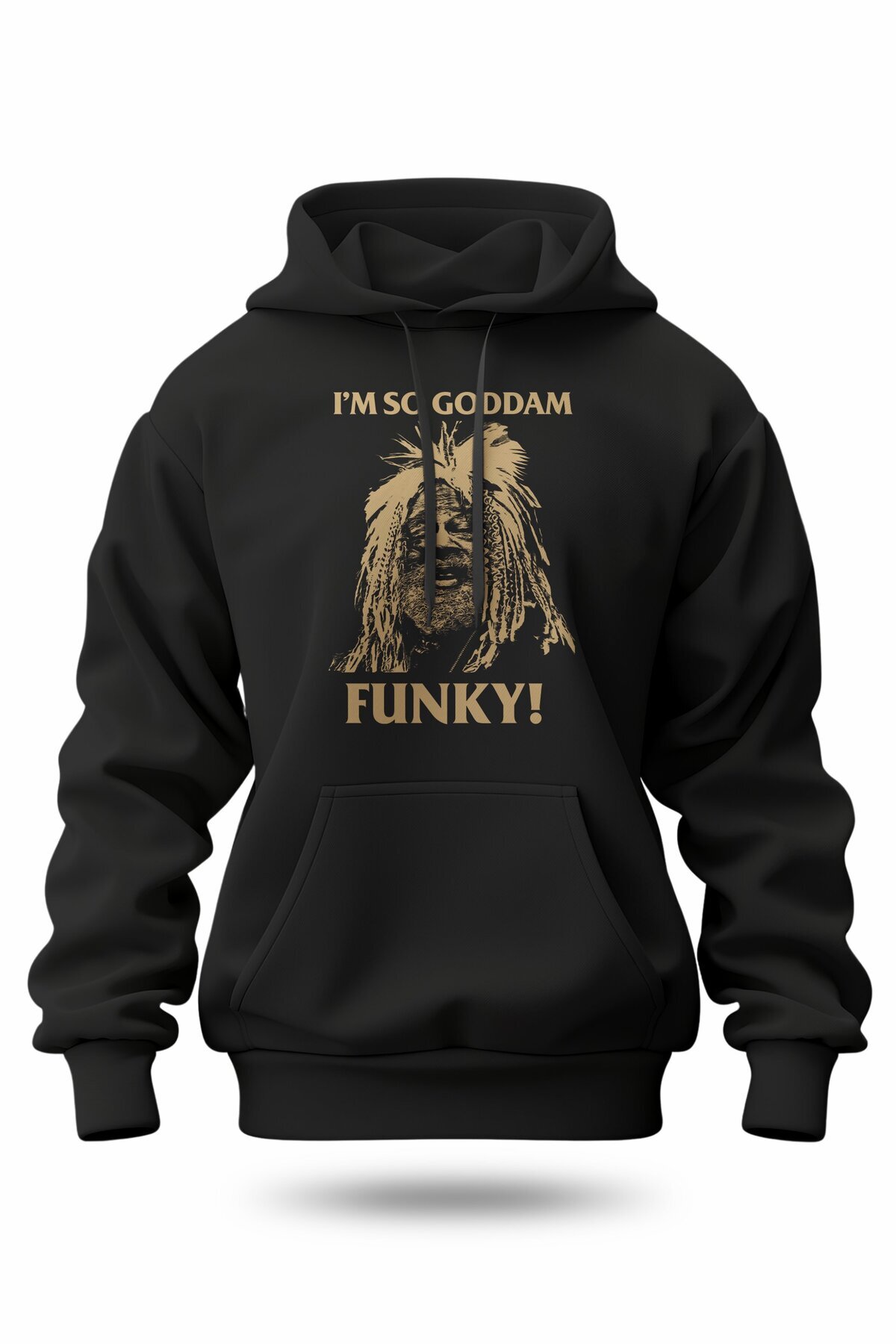 buzagi tasarım ürünleri Funkadelic Digital Print Hooded Unisex Sweatshirt