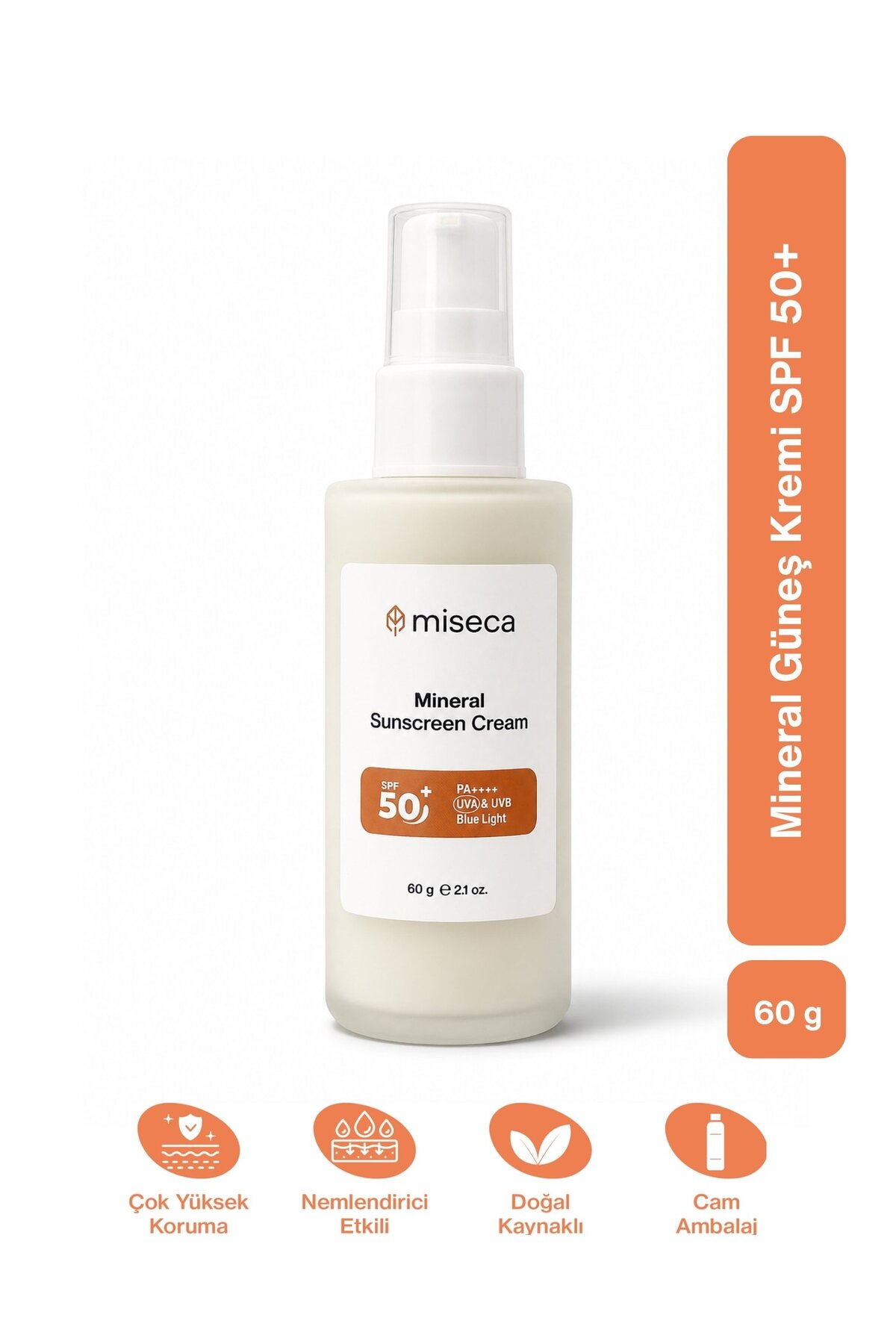 miseca Mineral Filtreli Güneş Kremi Spf 50+ Çok Yüksek Koruma 60 G — CB-MS60