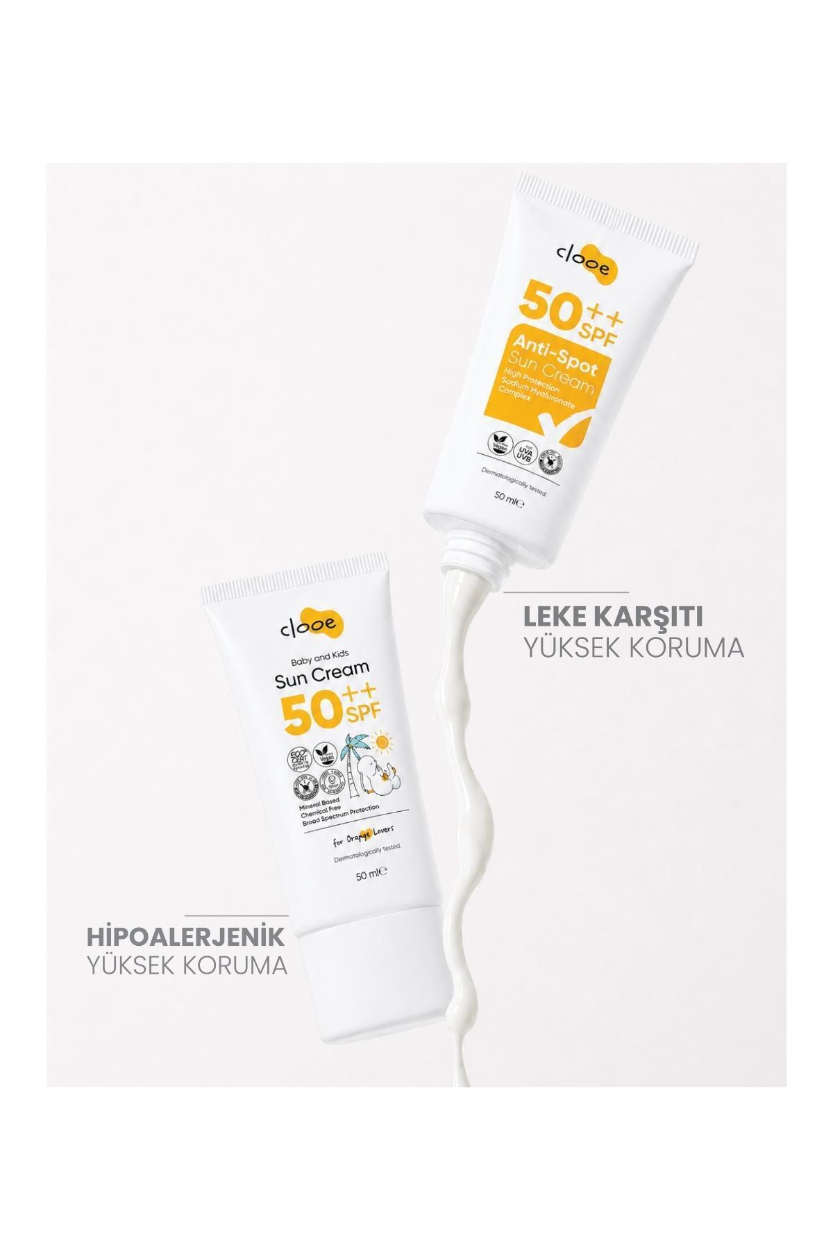 2'li Bebek & Çocuk Güneş Kremi SPF 50++ 50 ml - Mineral Filtreli - Yüksek UVA & UVB Koruması - Organik -Glutensiz - Yüz ve Vücut İçin — PKA016 — تصویر 6 از 6