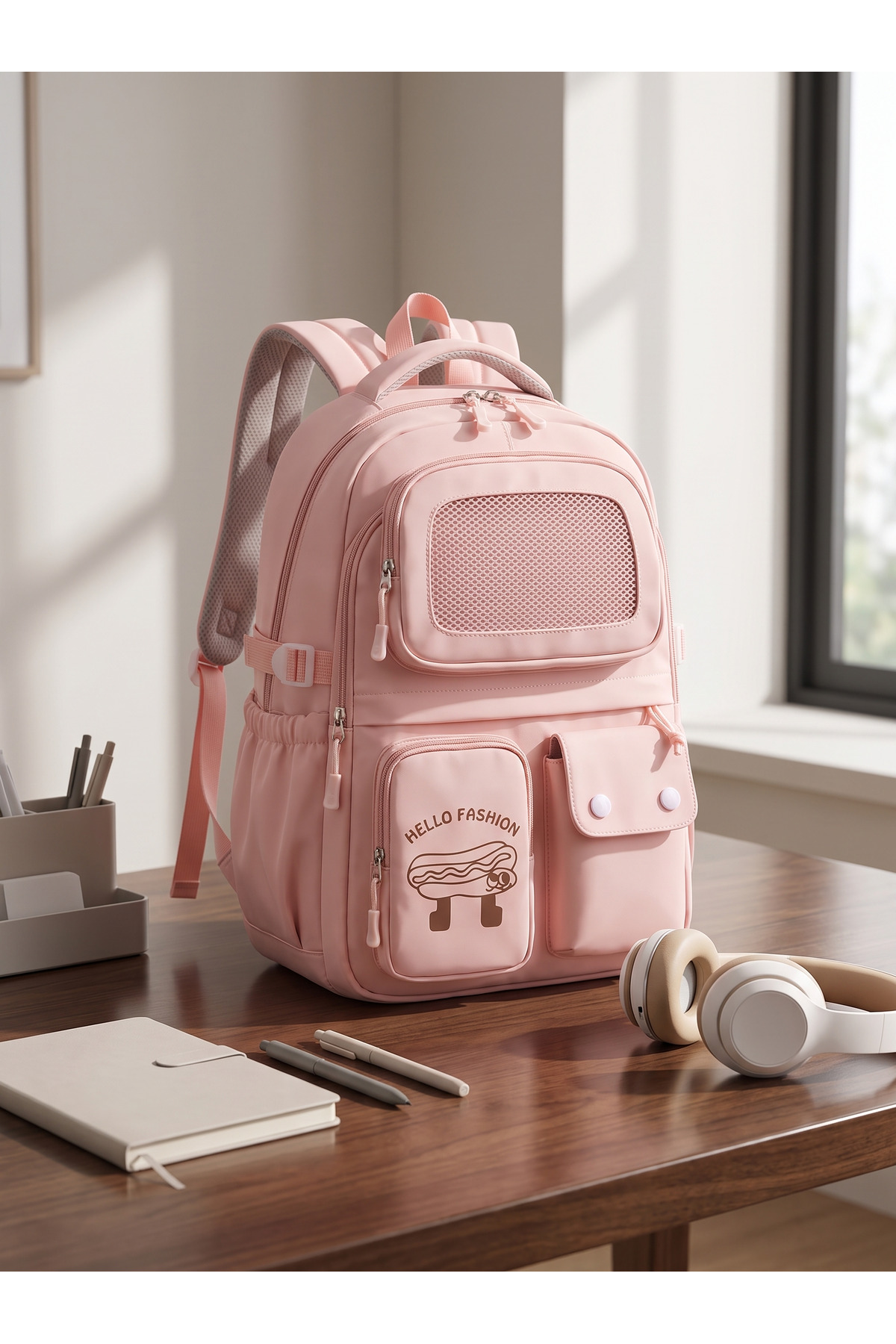 Korean Style Premium School Bag Backpack with Imported Accessories