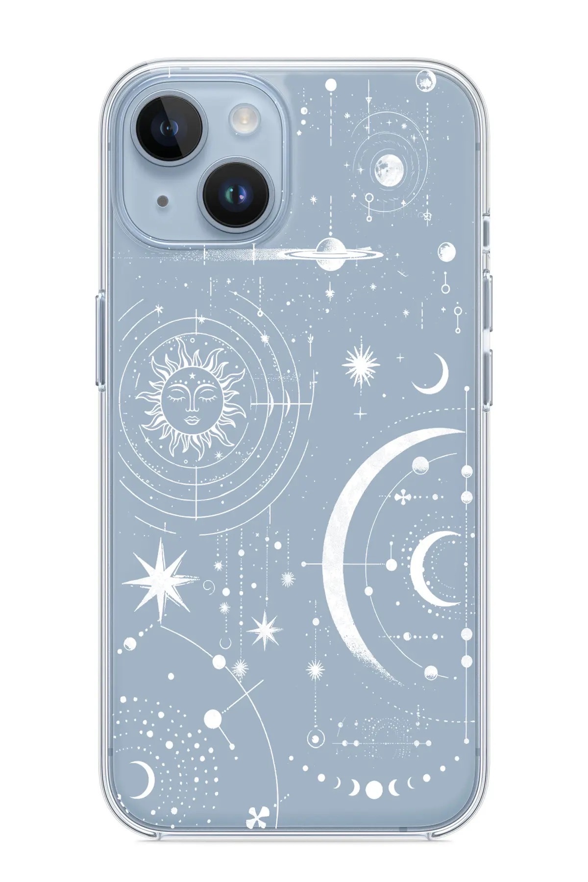 Iphone 15 Compatible Patterned Clear Silicone Case