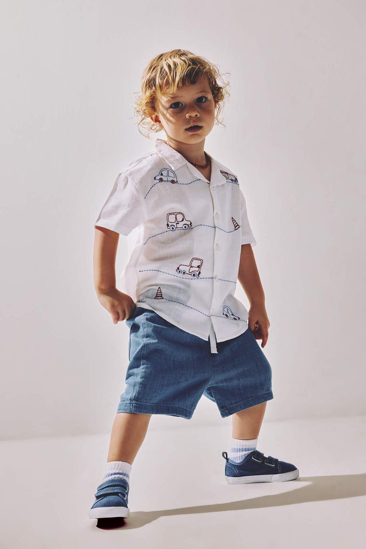 Defacto 3D Linen Look 2-Piece Set for Baby Boy H4674A526Hs