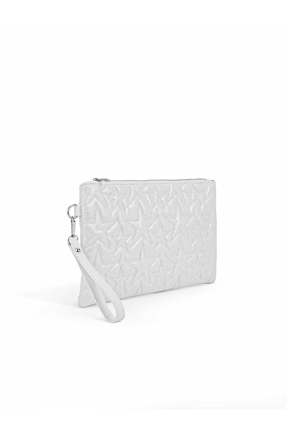 212 Yıldız Desenli Portföy Clutch Bilek Askılı Çanta görsel 3