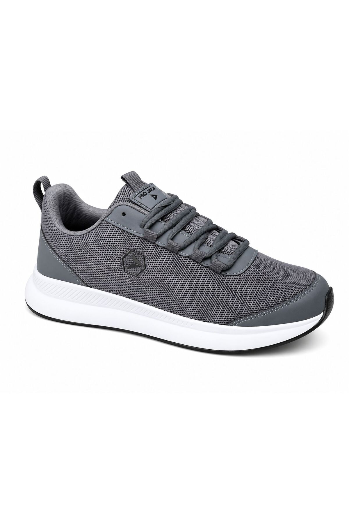 PRO JACK Füme Siyah Bağcıklı Sneaker Koşu Yürüyüş Erkek Spor Ayakkabı görsel 2