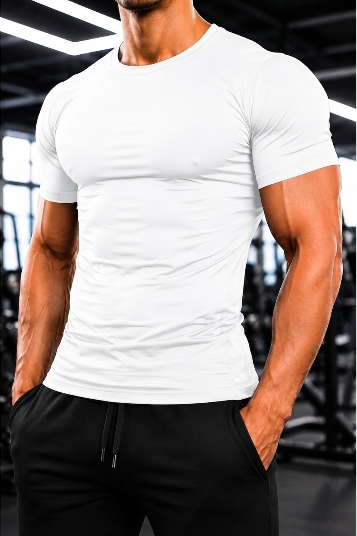 Men's Premium Narrow Compression T-Shirt - Flexible & Breathable, Sports & Casual T-Shirt