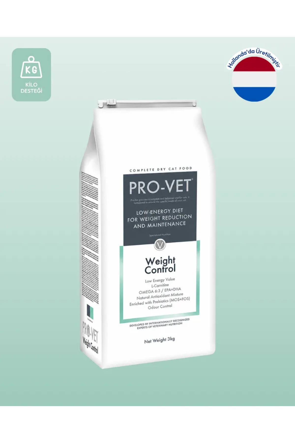 PRO-VET Weight Control Obezite & Diyet Veteriner Kedi Maması 3 Kg