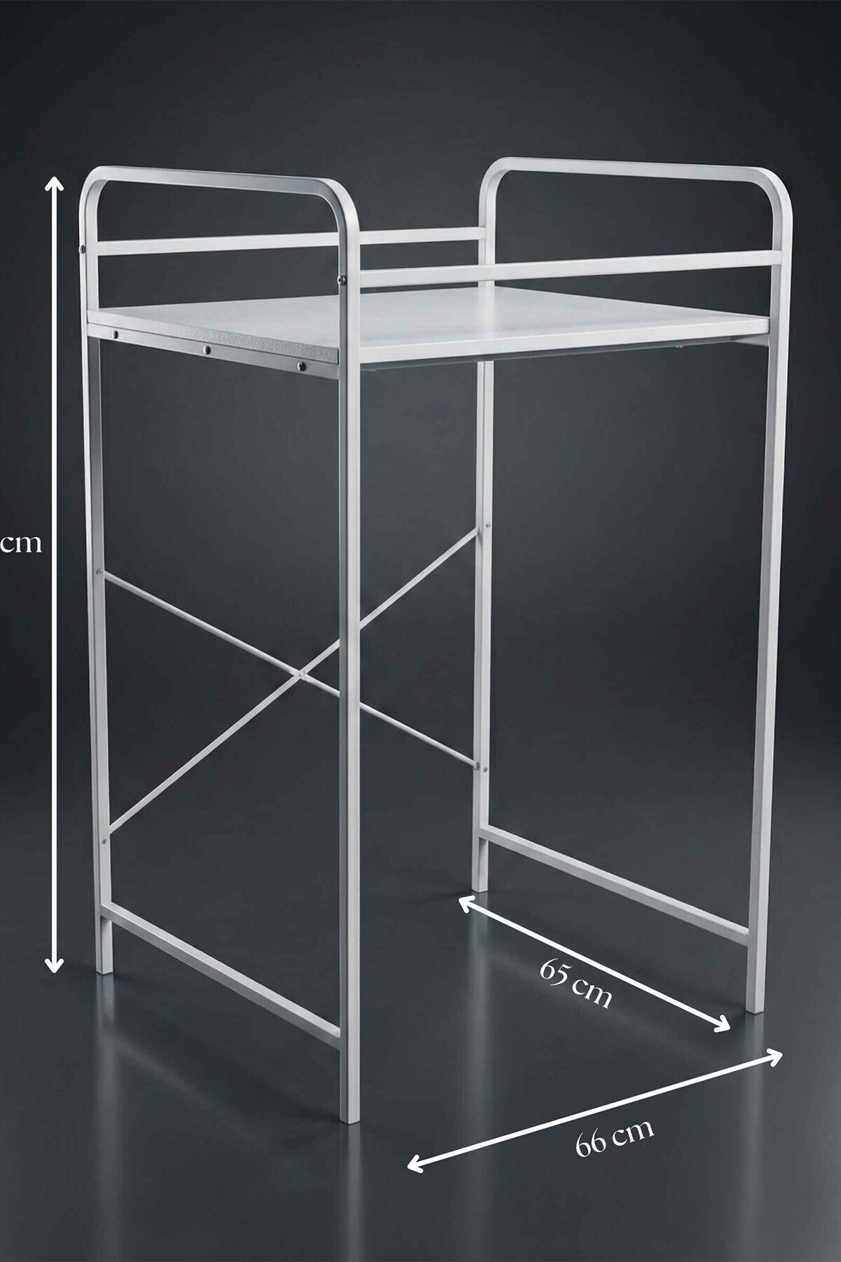 Goldfalez Çamaşır Makinesi Rafı Metal Beyaz 66 cm görsel 5