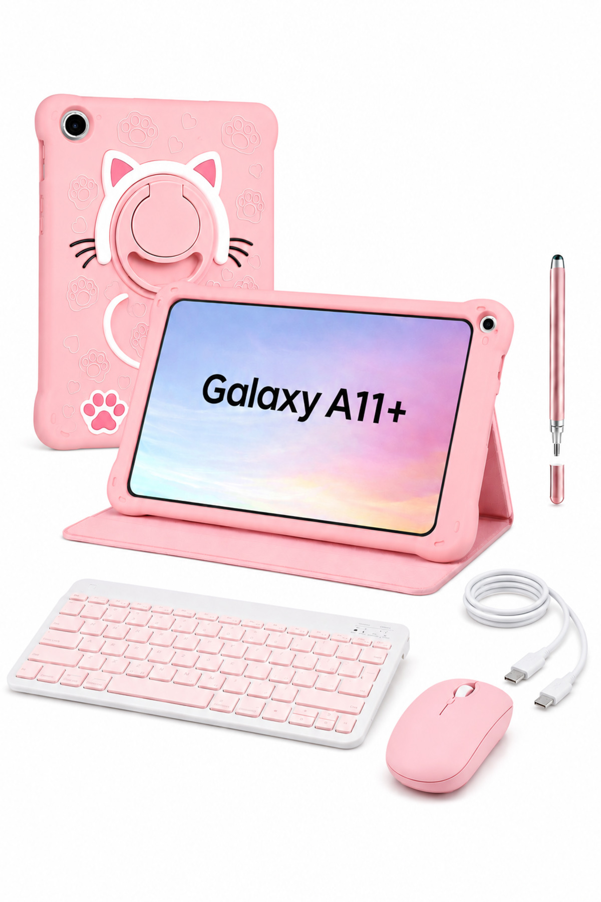 Samsung Galaxy Tab A11 Plus 11'' 6 GB 128 GB TABLET+KILIF+KLAVYE+MOUSE+ŞARJ BAŞLIK+(KALEM HEDİYE)