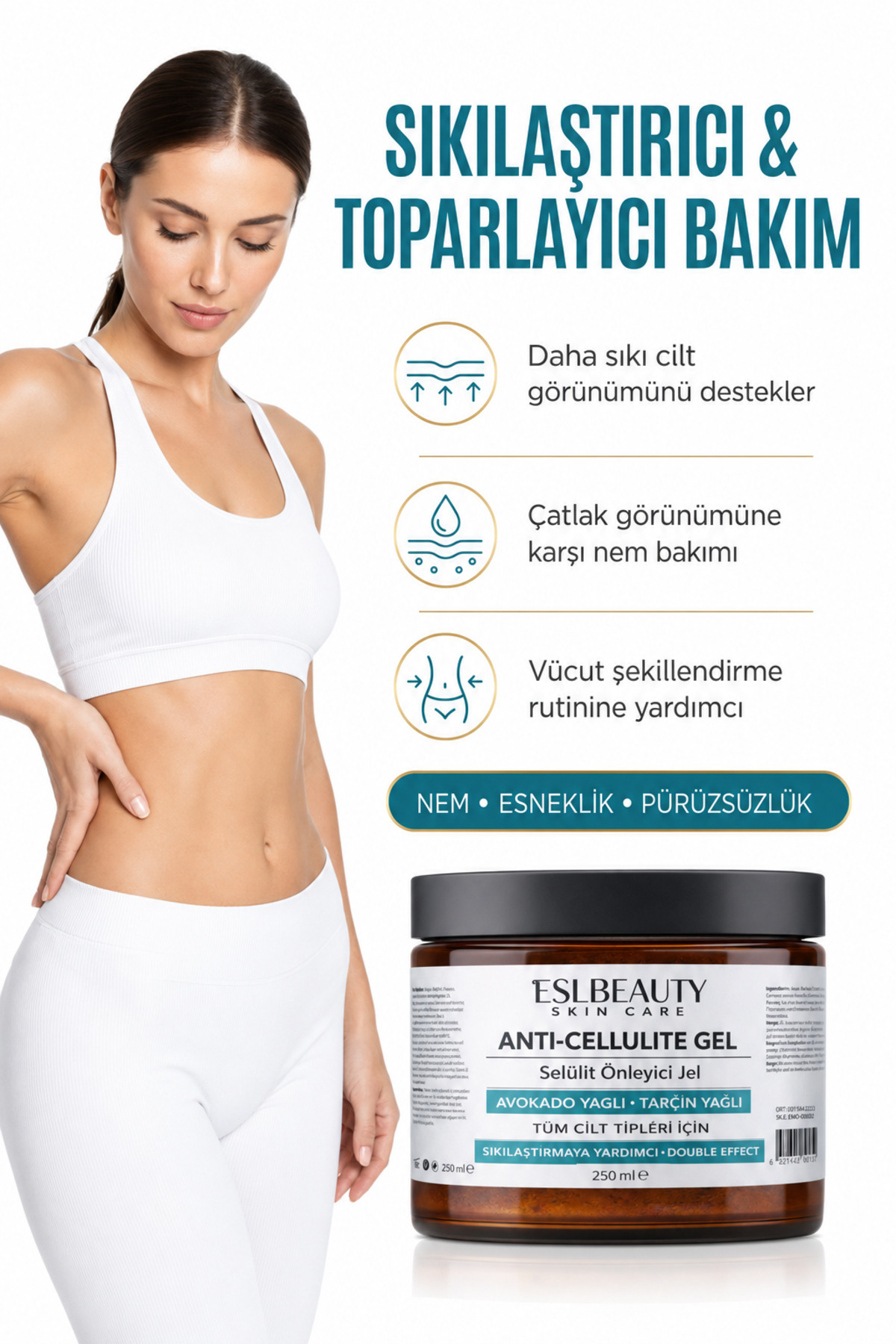 Sıkılaştırıcı Selülit Jeli 250 ml – Çatlak Karşıtı & Nemlendirici Bakım — 989858 — تصویر 4 از 8