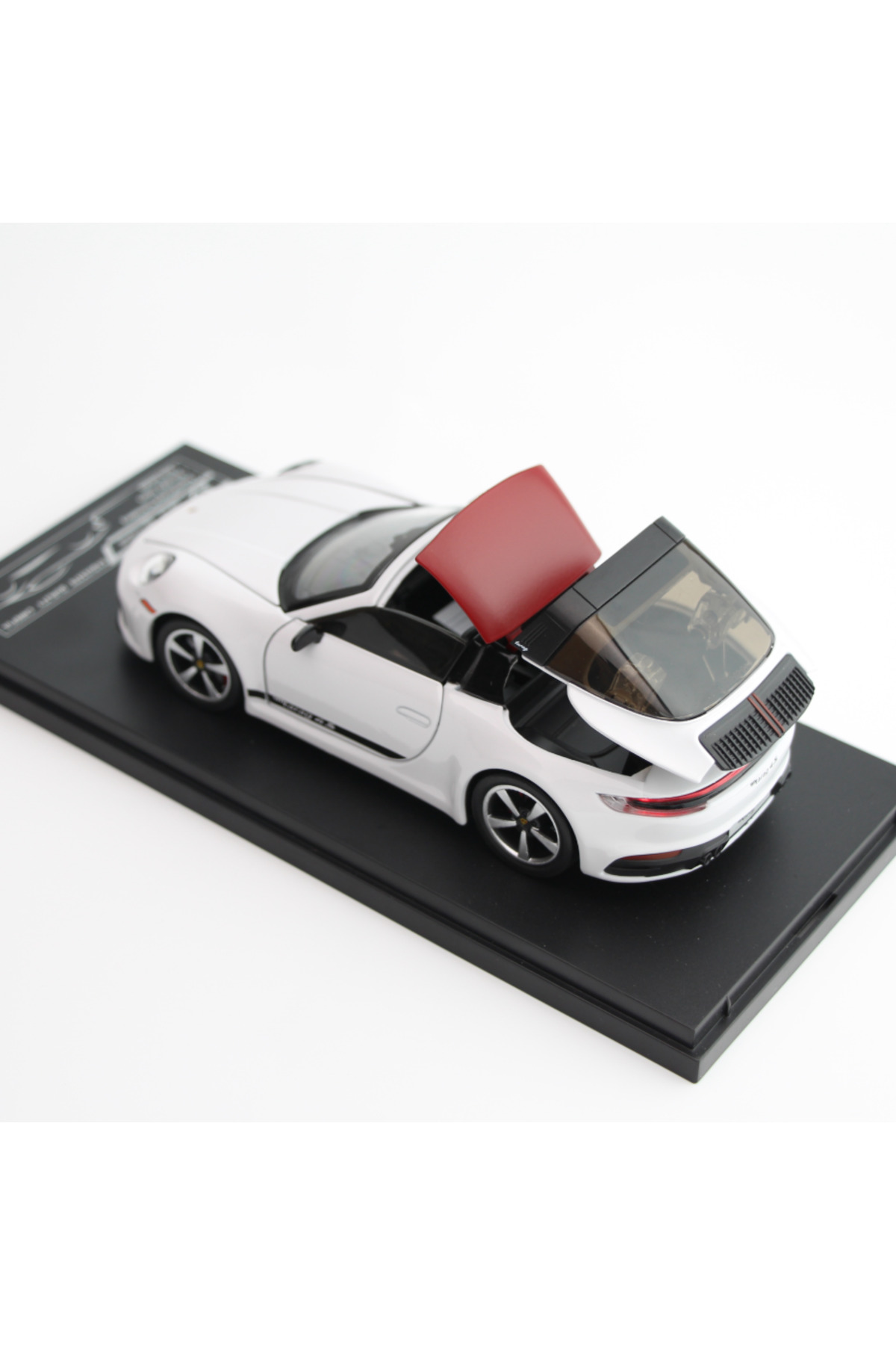 Choice white-base 1:32 folding convertible Porsche 911 Alloy car Model simulation Sound& light Fashion Exqu