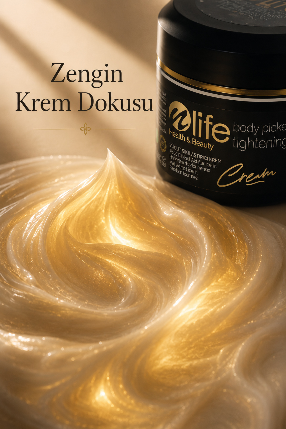 Toparlayıcı Sıkılaştırıcı Nemlendirici Selülit Karşıtı Body Tightening Cream 150ml Kafeinli Selülit Görünümü Karşıtı Nemlendirici — %100 Bitkisel Aktifler İçerir — تصویر 3 از 5