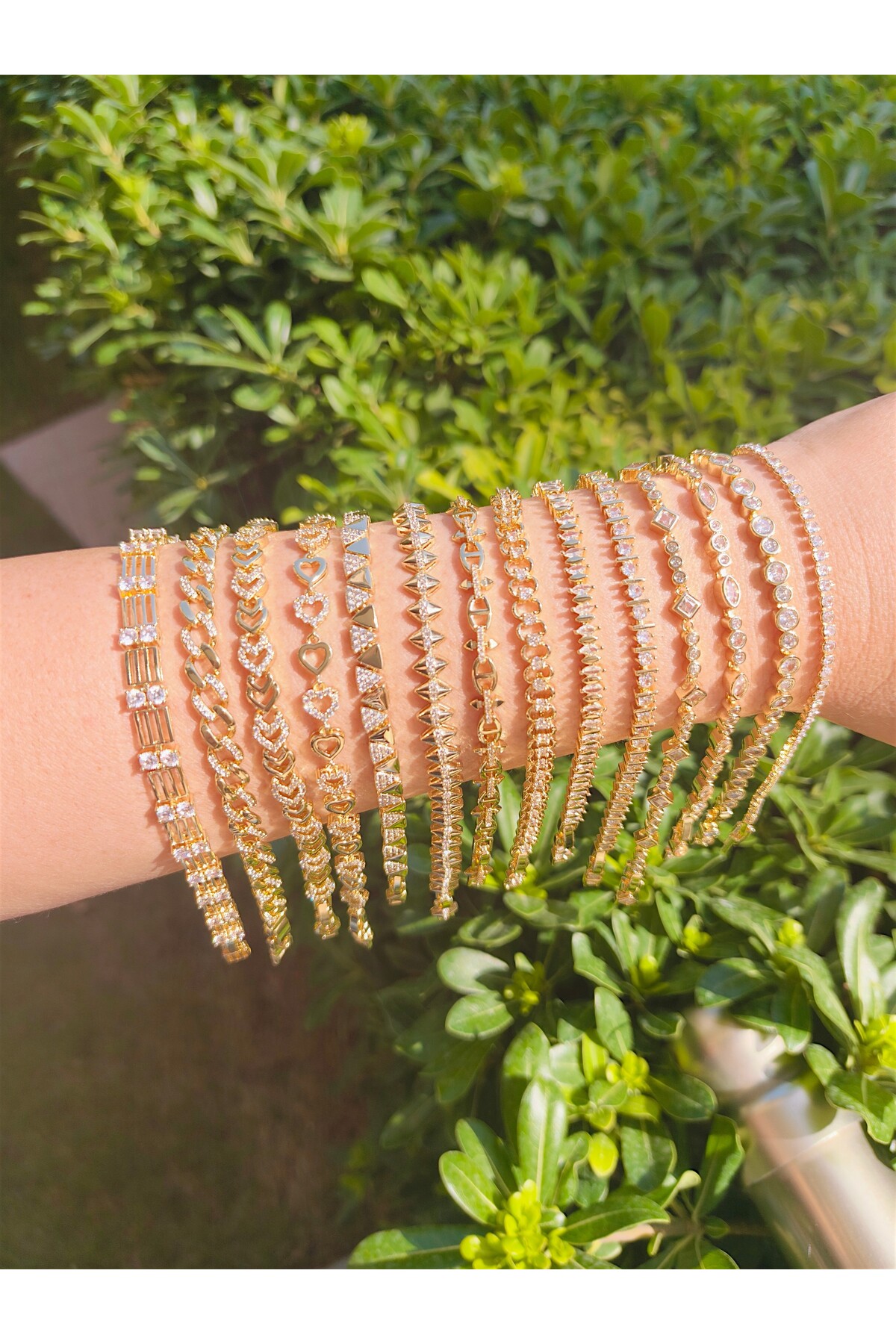 POKAK CM JEWELRY 14K Altın Kaplama Renk Kuyumcu İşçiliği Vip Bileklik - 1 ADET - görsel 3