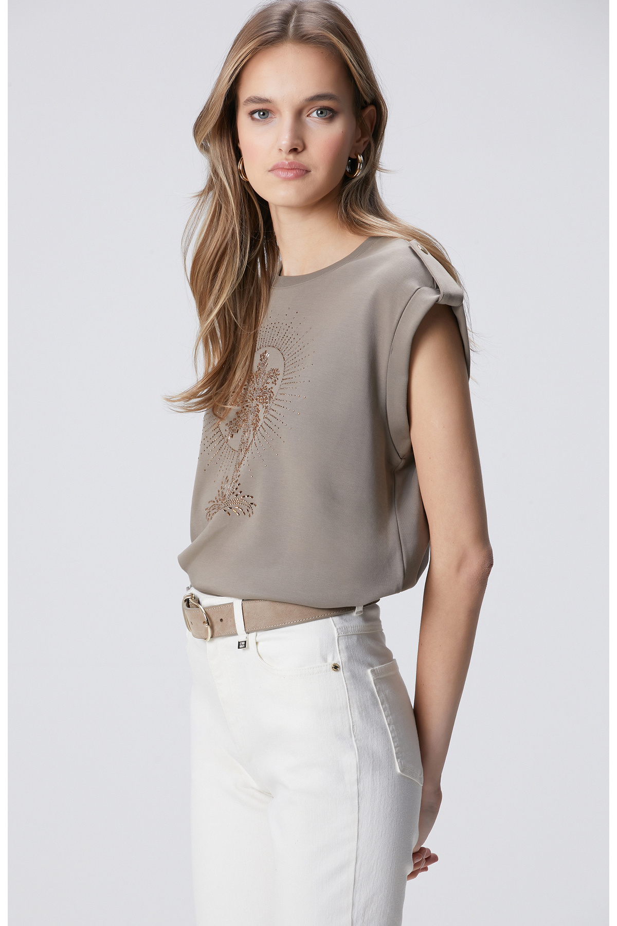 Network Vizon Taş Detaylı T-shirt görsel 4