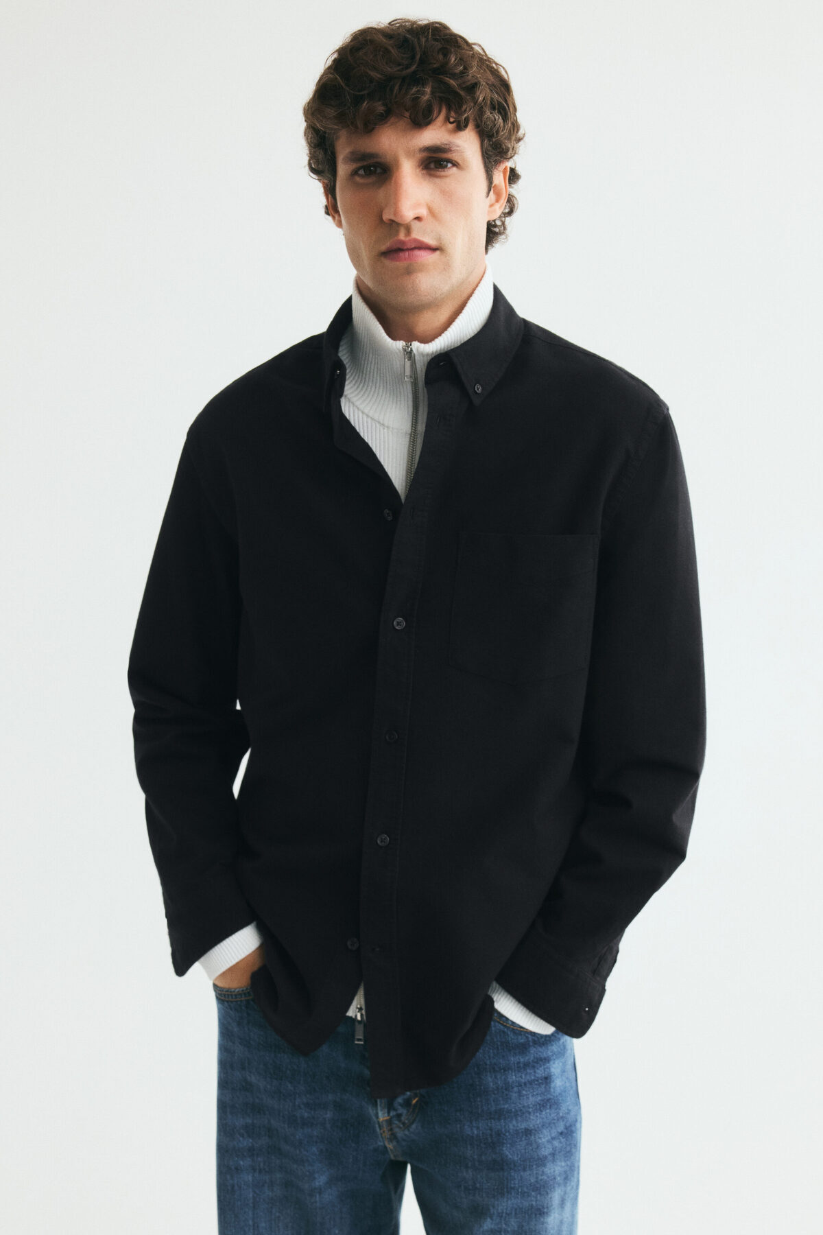 پیراهن آکسفورد سایز معمولی اچ اند ام پیراهن H&M