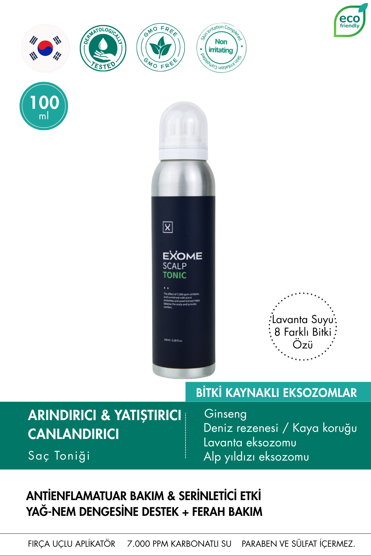 Exome Saç Derisi Bakım Toniği | Eksozom & Hyaluronik Asit İçerikli