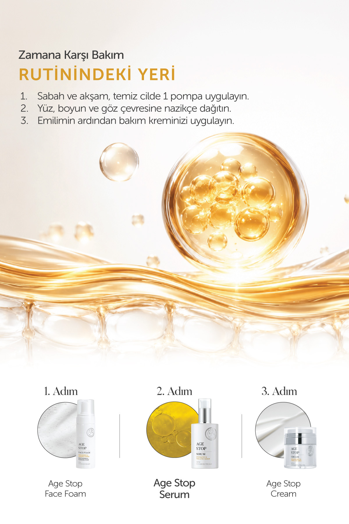 MFM Nutra Age Stop Yaşlanma Ve Kırışıklık Karşıtı Gündüz - Gece, Göz Çevresi Serum - 50 ml — 868294342408 — تصویر 5 از 8