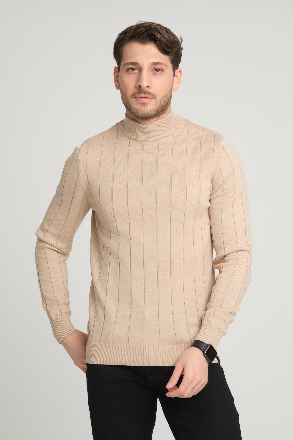 ALEXANDERGARDI ژاکت بافتنی نیمه رسمی ترکی (E23-6706) — بژ