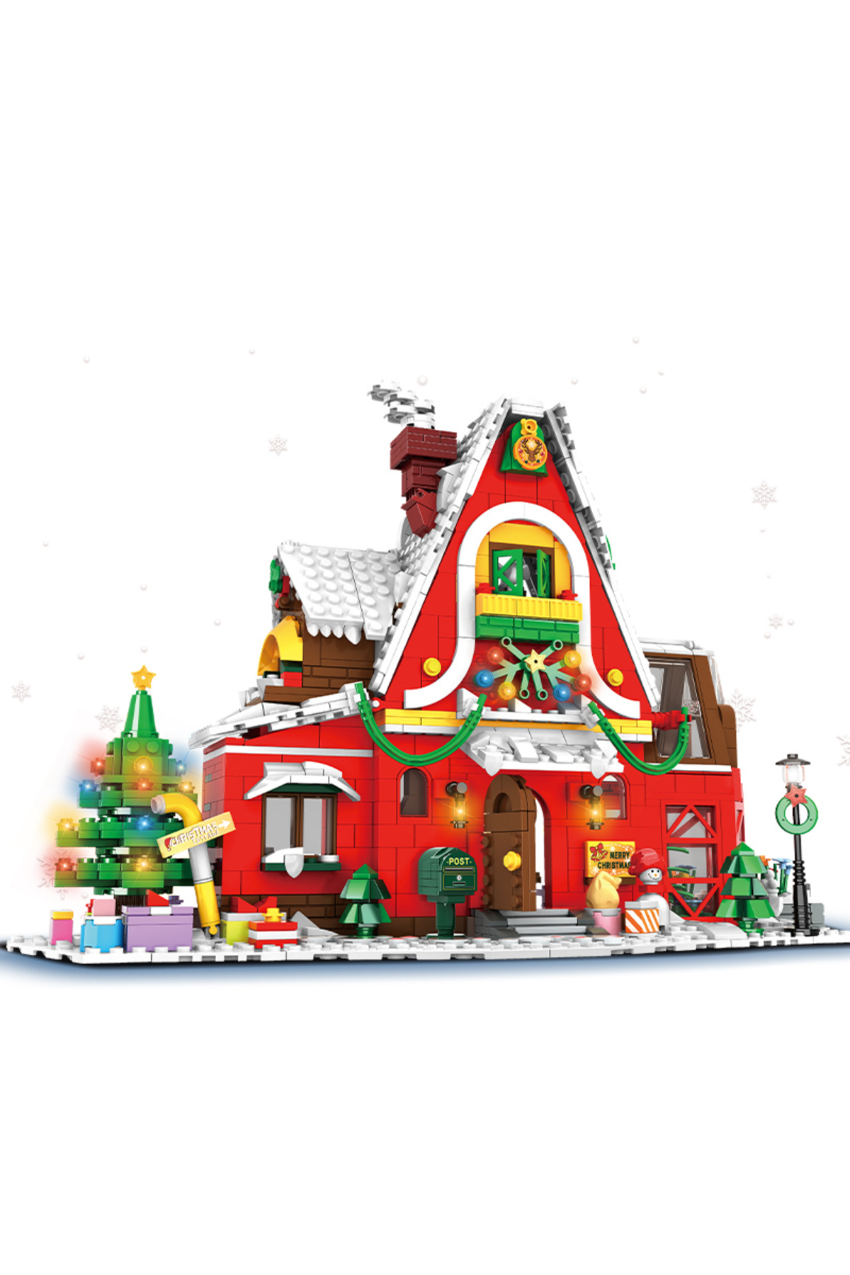 Choice 0276 2023 City Creativity Winter Village Christmas House Christmas ART House Model Building Blocks B
