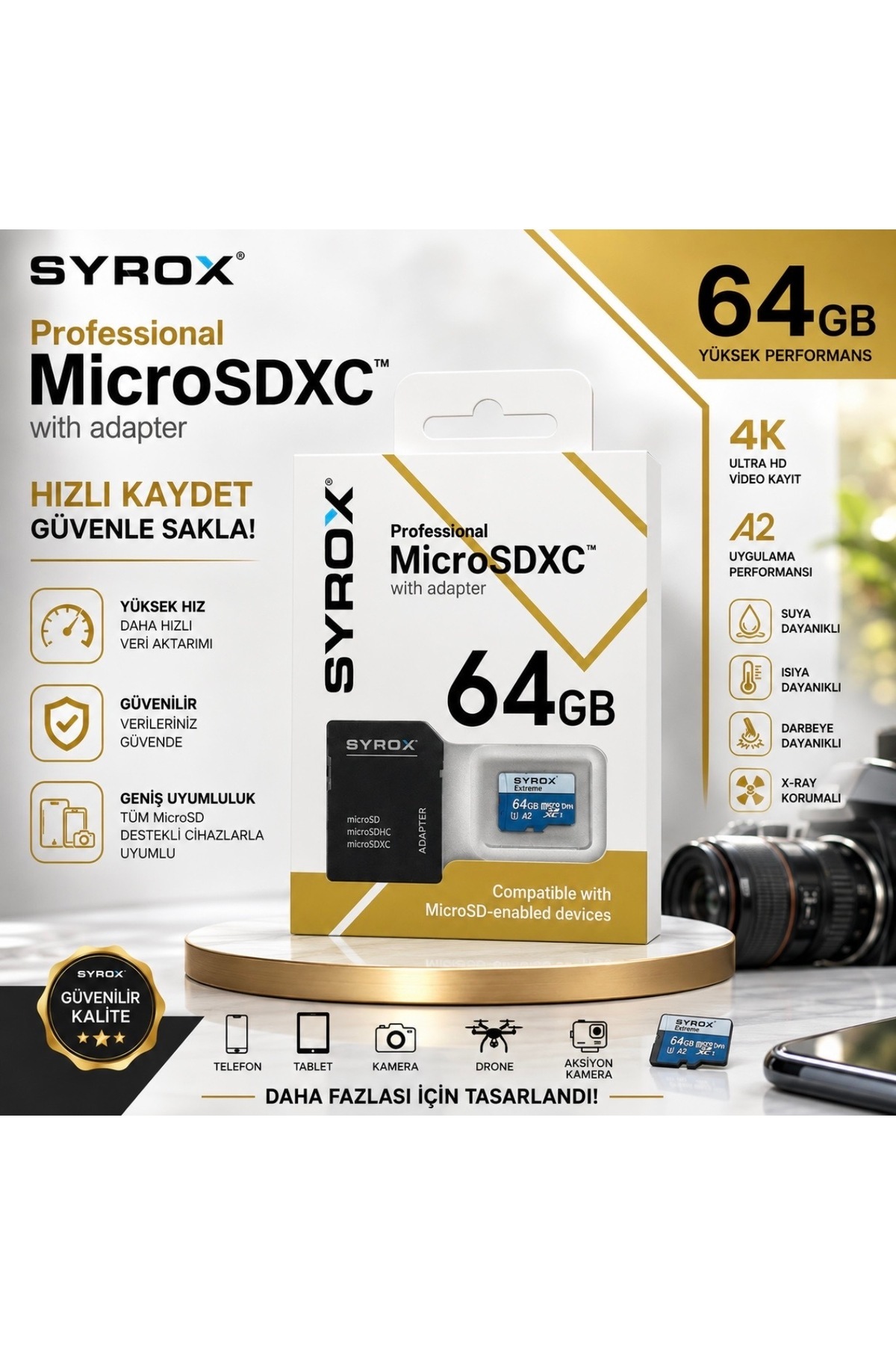 Syrox 64GB MİCRO SD KART (HAFIZA KARTI) - Fiyatı, Yorumları