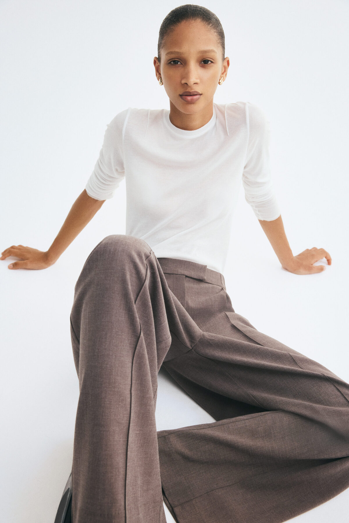H&M Barrel Paçalı Şık Pantolon görsel 5
