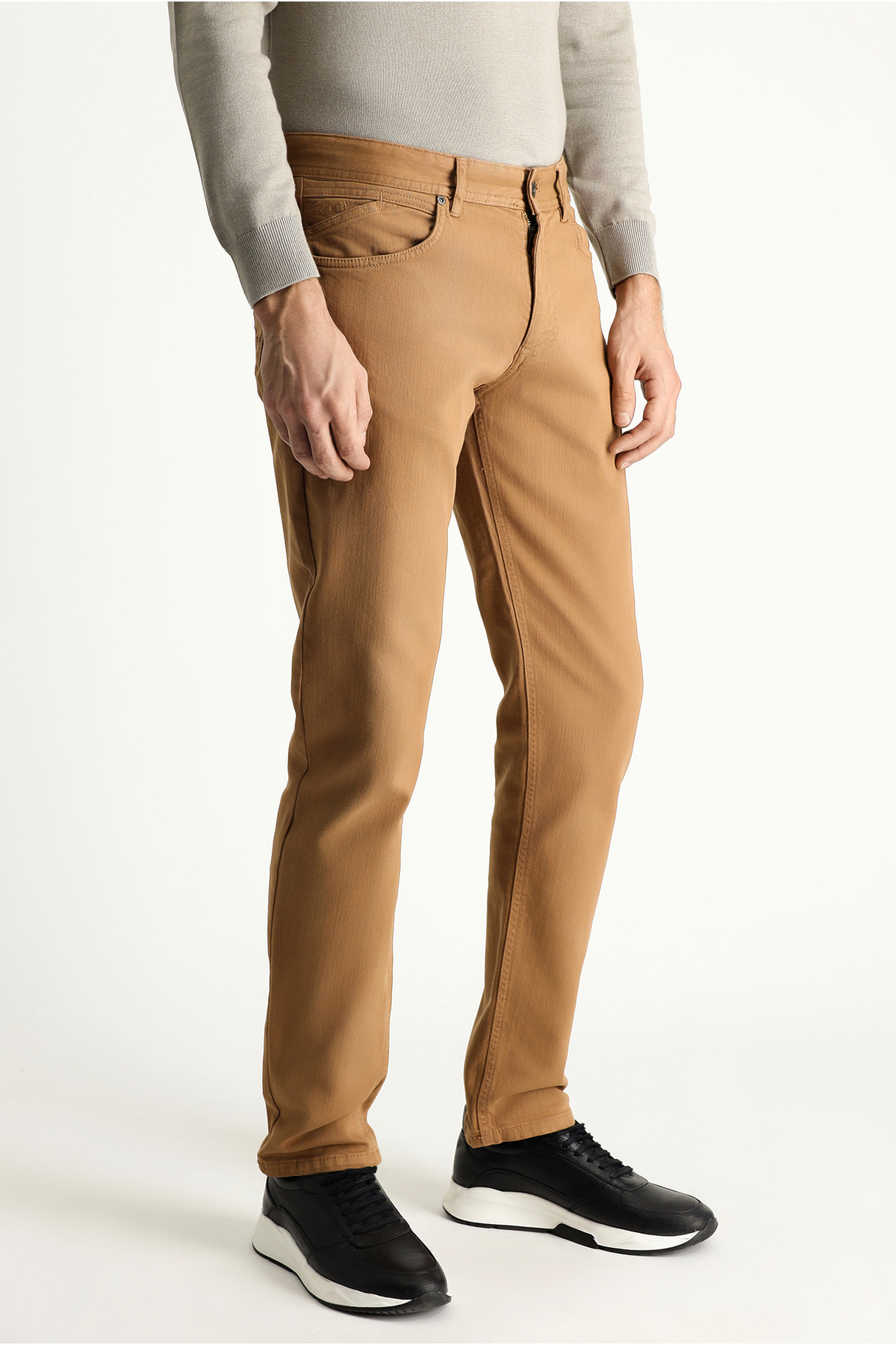 Kiğılı Slim Fit Dar Kesim Likralı Kanvas / Chino Pantolon görsel 3