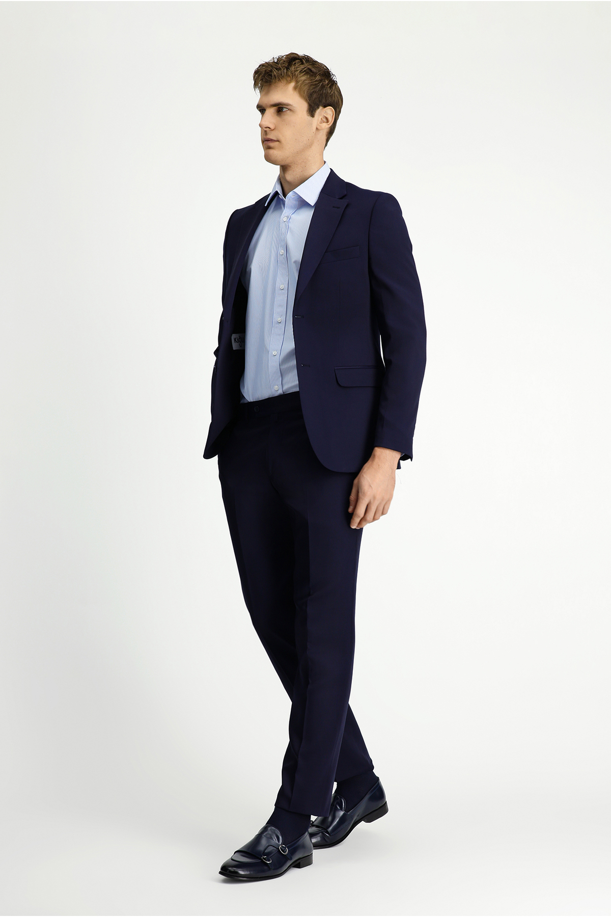 کت و شلوار برش باریک 7 Drop Slim Fit — سرمه‌ای KSSZ1E70AR004 — تصویر 3 از 7