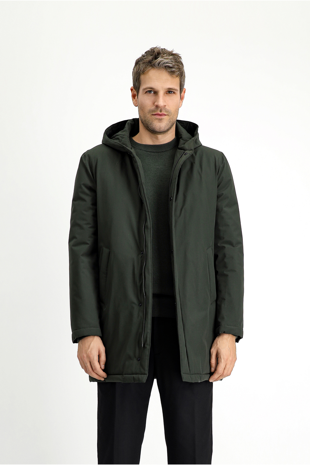 Kiğılı Slim Fit Dar Kesim Kapüşonlu Spor Şişme Kaban görsel 4