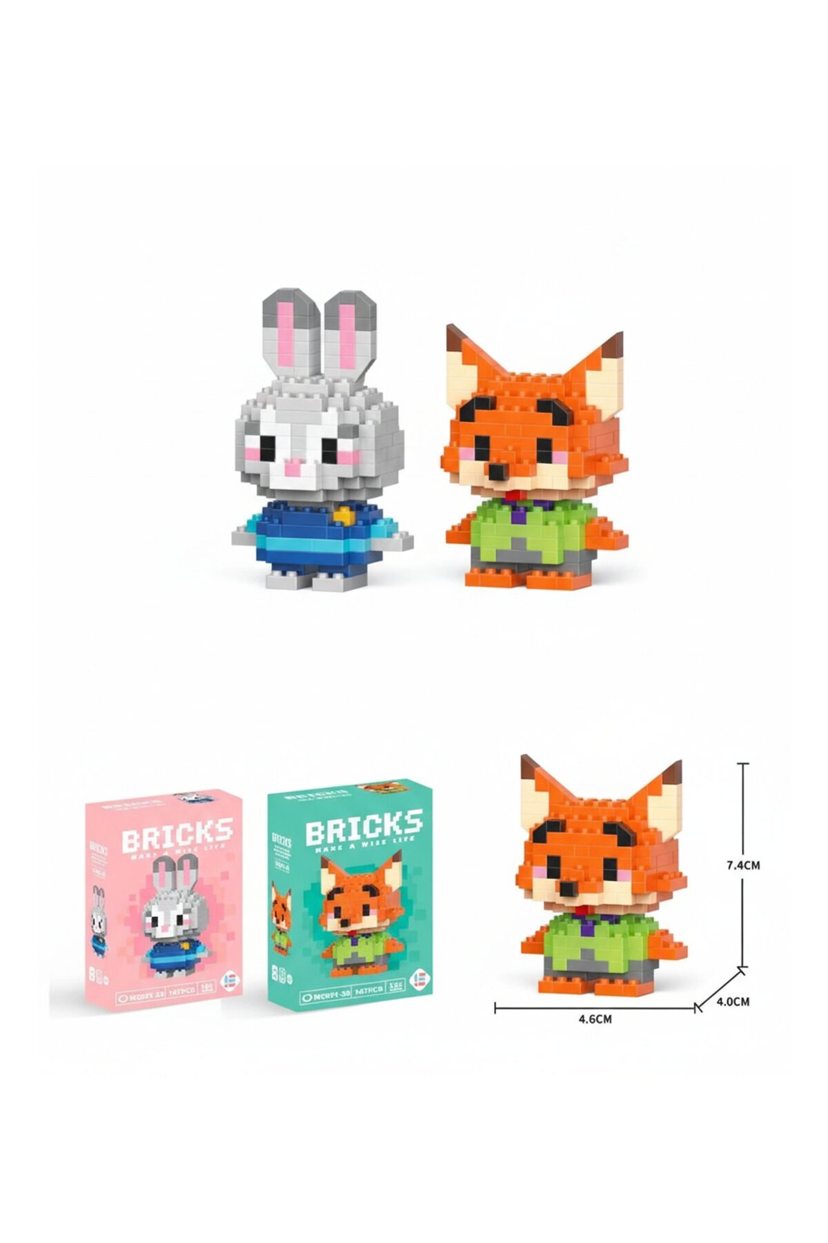VEX Outdoor Bricks Nick ve Judy Zootopia 3D Yapboz Seti - Fiyatı